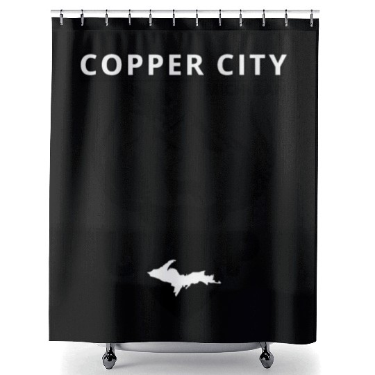 Copper City Michigan Upper Peninsula Shower Curtains