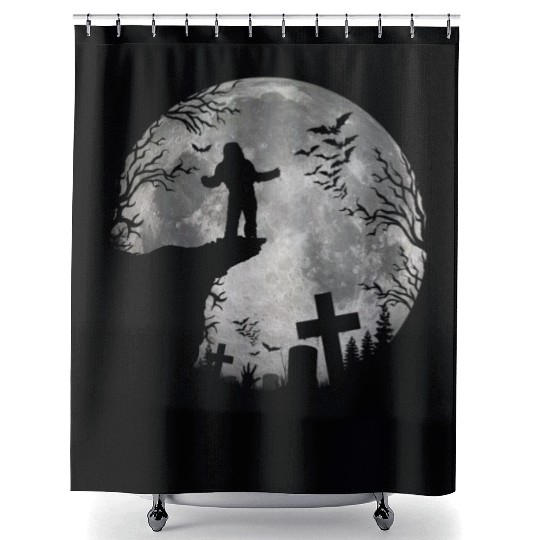Halloween Werewolf Witchs Full Moon trick or treat Shower Curtains