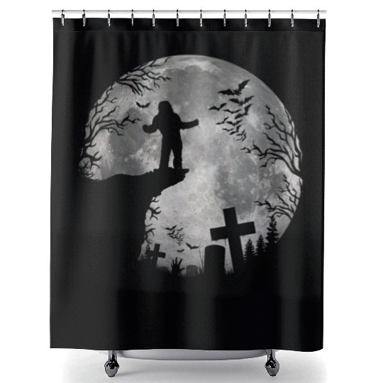 Halloween Werewolf Witchs Full Moon trick or treat Shower Curtains