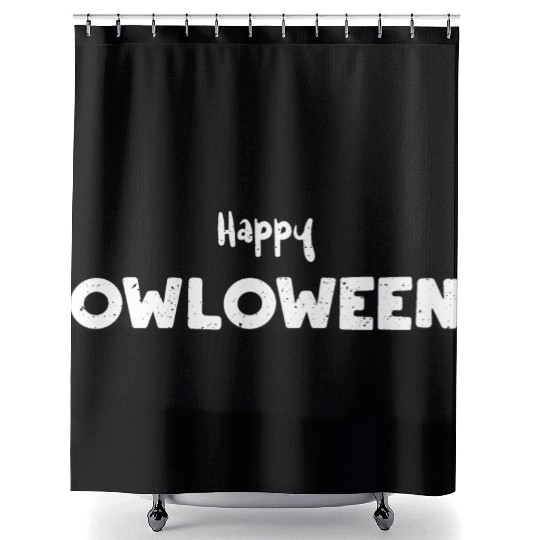 Happy Owloween - Halloween Shower Curtains