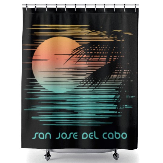 Artistic San Jose Del Cabo Mexico Palm Tree Shower Curtains