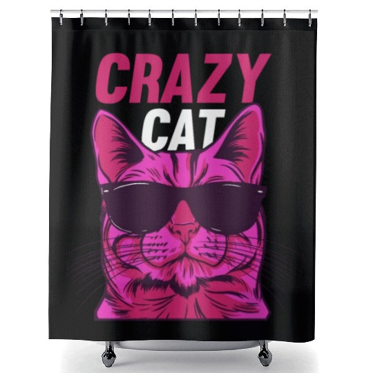 Cat Lover Cat Owner Funny Cat Meme I Crazy Cat Shower Curtains
