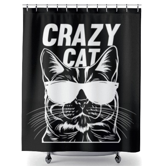 Cat Owner Cat Lover Funny Cat Meme I Crazy Cat Shower Curtains