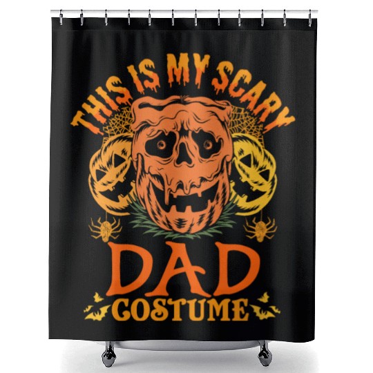 This Is My Scary Dad Costume Funny Halloween Shower Curtains