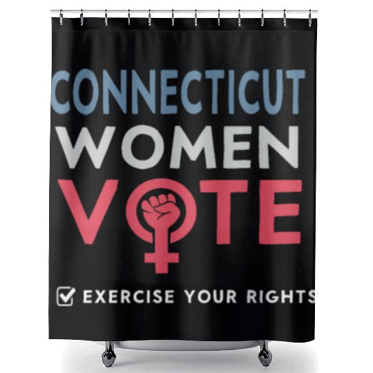 Connecticut Women Vote Voter 2022 Election Shower Curtains