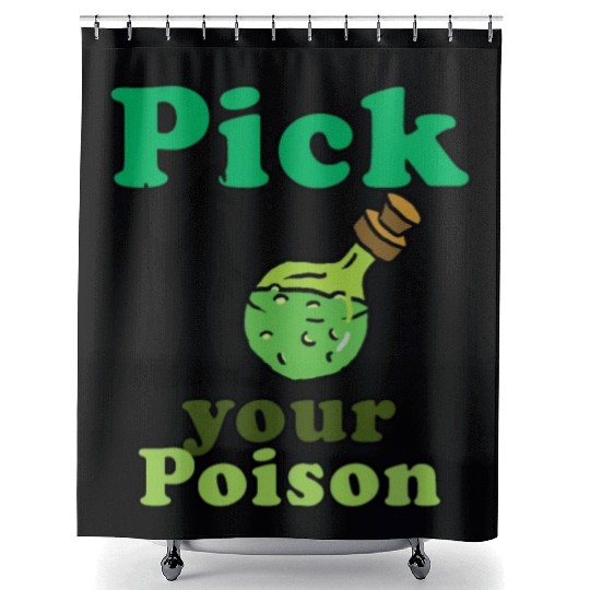 Pick your poison Shower Curtains