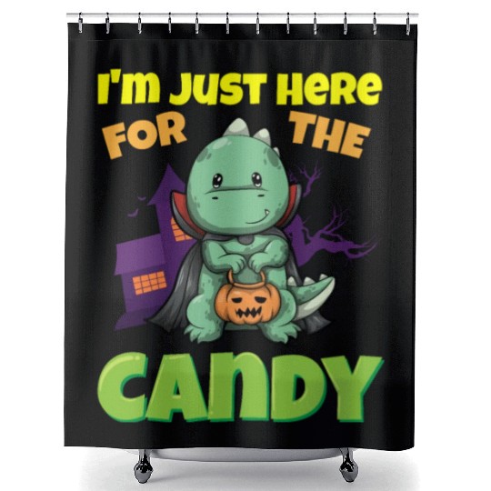 I'm Just Here For The Candy Scary Halloween Beast Shower Curtains