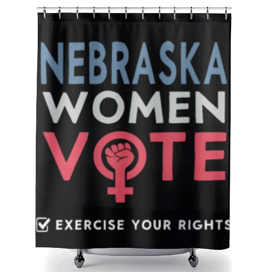 Nebraska Women Vote Voter 2022 Election Feminist Shower Curtains
