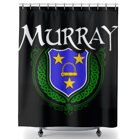 Murray Family Irish Coat of Arms Clan Crest Shower Curtains