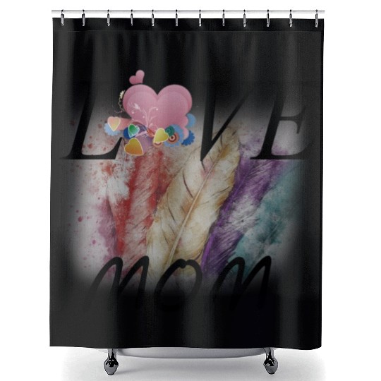 i love my mom Shower Curtains