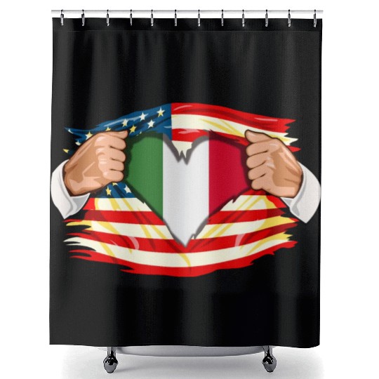 Italians Who Live in America Italy Flag Shower Curtains