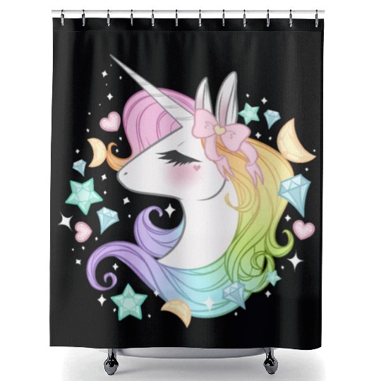Unicorn Jems Shower Curtains