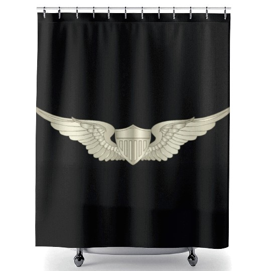 Army Aviator Pilot Badge wo Txt Shower Curtains