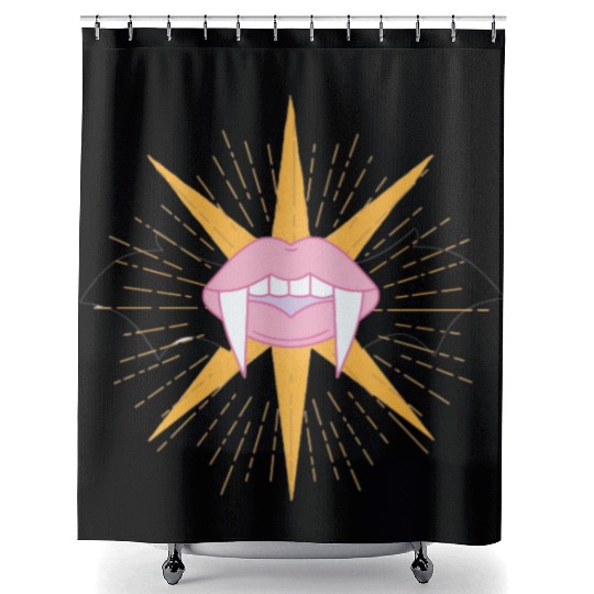 BACK TO SCHOOL HALLOWEN DESIGN SHINING VAMPIRE Shower Curtains