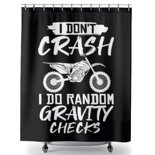 Dirt Bike Electric Motocross Riding MX Rider Shower Curtains