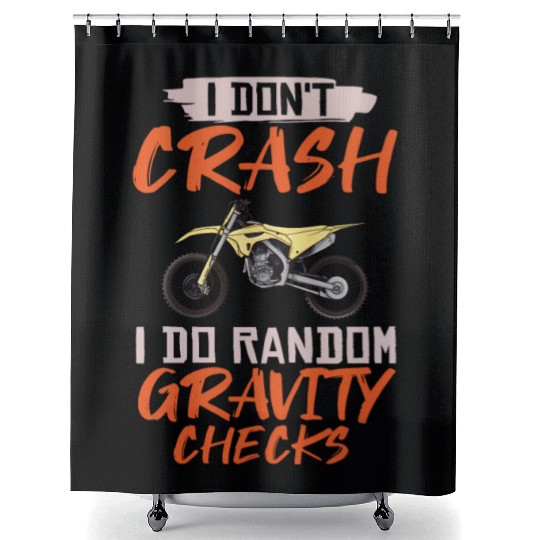 Dirt Bike Electric Motocross Riding MX Rider Shower Curtains