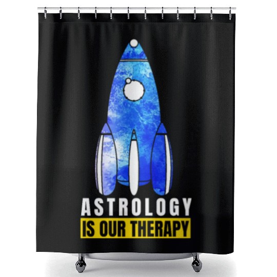 Abstract Delightful Rocket Of Cheerful Astro Quote Shower Curtains