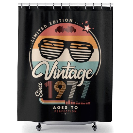 Vintage since 1977 Shower Curtains