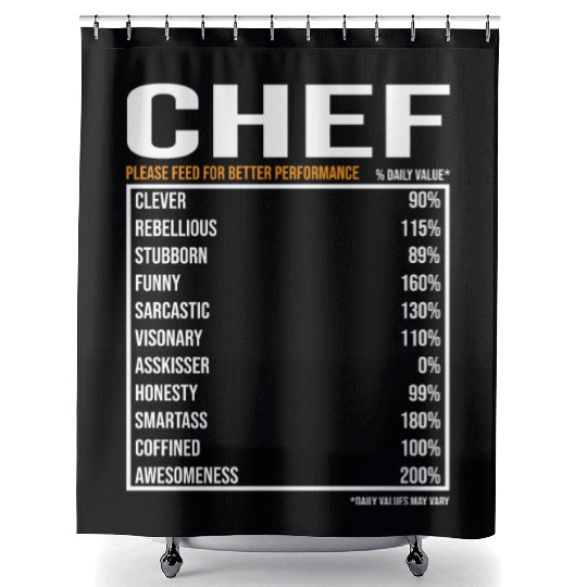 Chef Daily Value funny Chef Shower Curtains