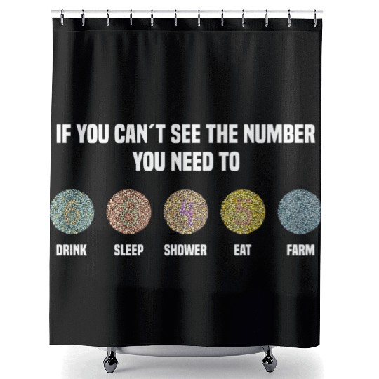 Ishihara Numbers - Farm Shower Curtains