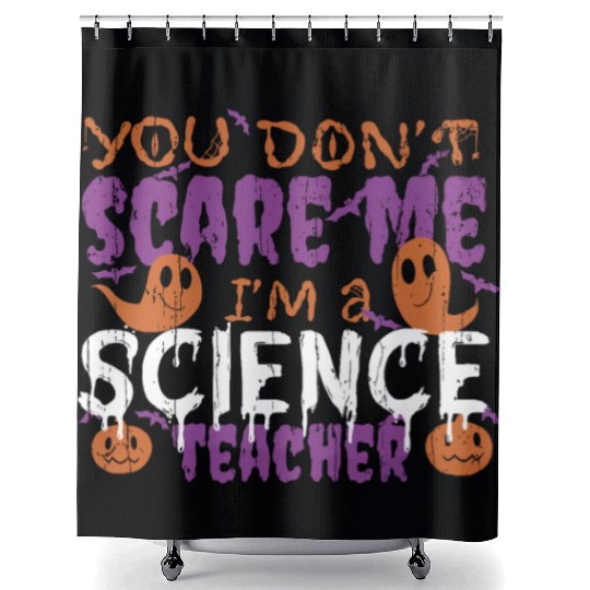 Ghost Pumpkin Science Teacher Halloween Shower Curtains