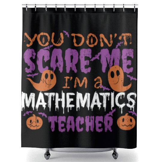 Ghost Pumpkin Mathematics Teacher Halloween Shower Curtains