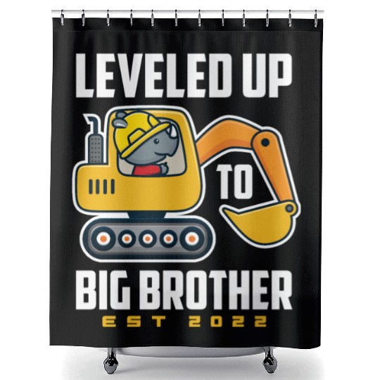 Excavator Offspring Brother Son Nephew 2022 Shower Curtains