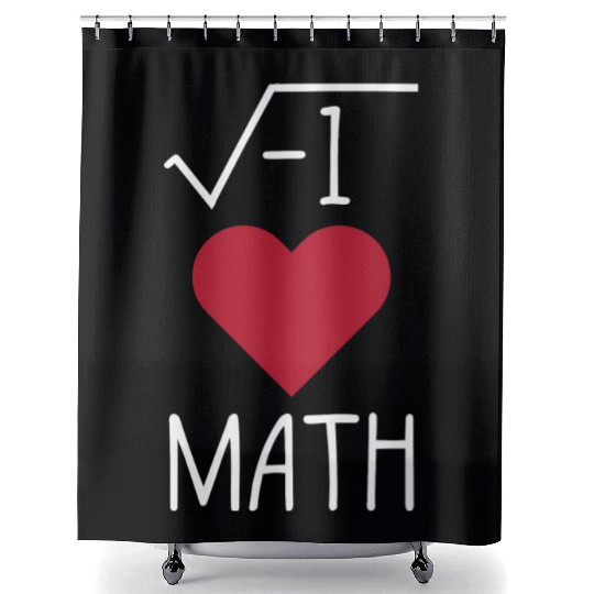 Funny I Love Math Shower Curtains