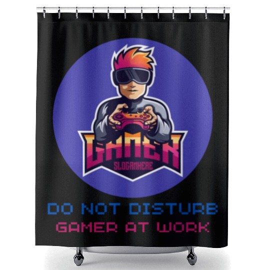 Do Not Disturb Gamer At Work-Gaming Lover Shower Curtains