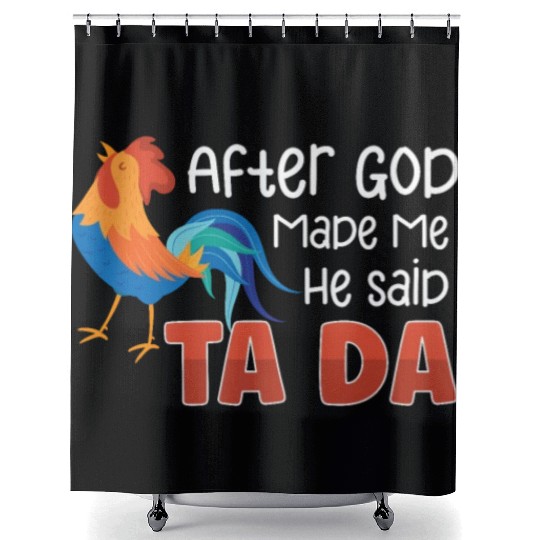 Chicken Farmer Gift Funny Chickens Country Farm Shower Curtains