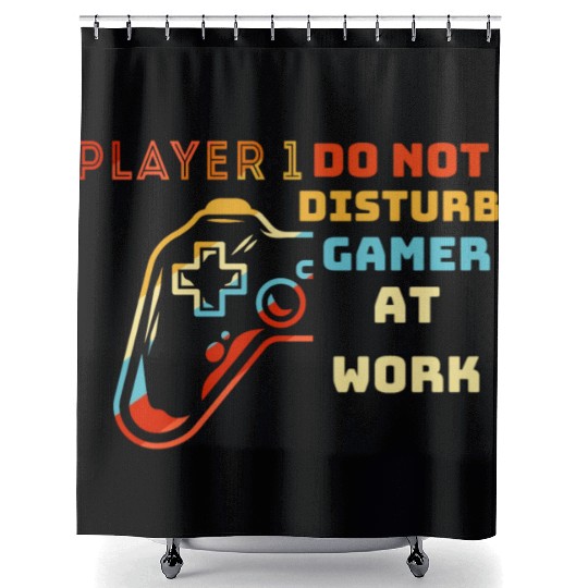 Do Not Disturb Gamer At Work-Gaming Lover Shower Curtains