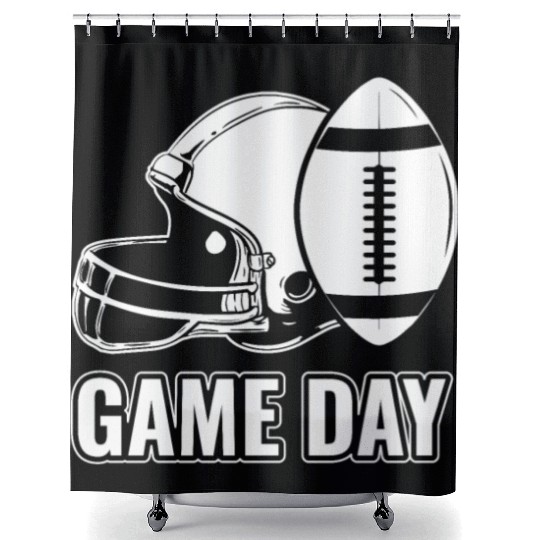American Football Fan Support Game Day Football Shower Curtains