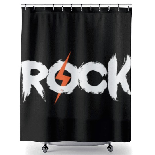 Rock Music Style Genre Guitar Rock Band Shower Curtains