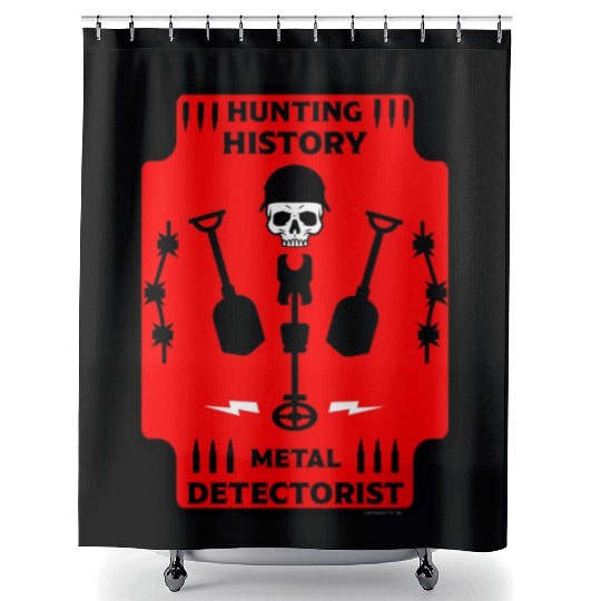 WW2 Metal Detecting Shower Curtains