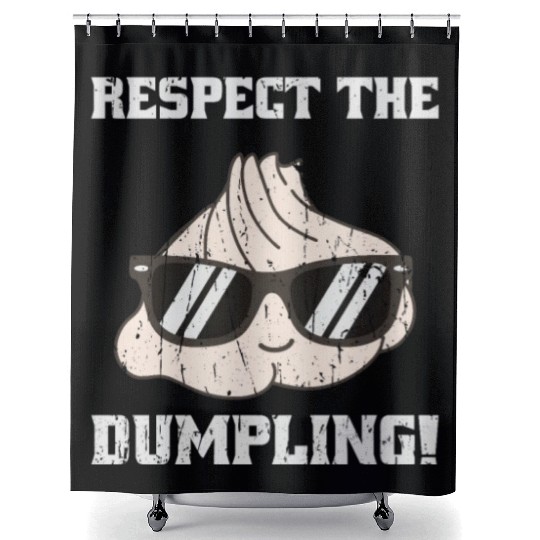 Respect the dumpling - cute dumpling Shower Curtains