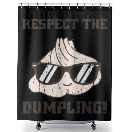Respect the dumpling - japan Shower Curtains