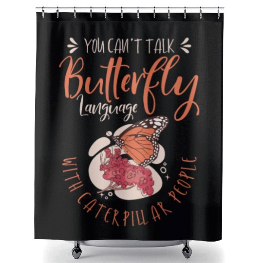 Celestial Art Butterfly Talking Mystical Insect Shower Curtains