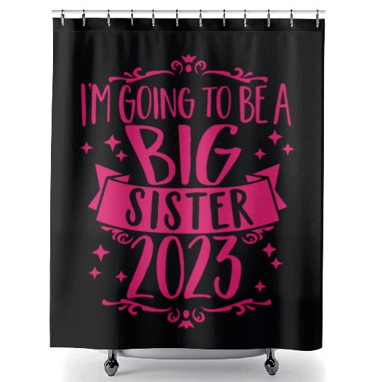 Going to be a Big Sister 2023 Pregnancy Big Sis Shower Curtains
