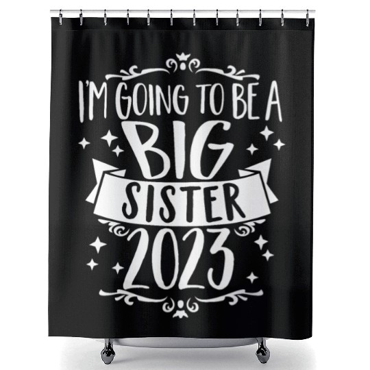 Going to be a Big Sister 2023 Pregnancy Big Sis Shower Curtains
