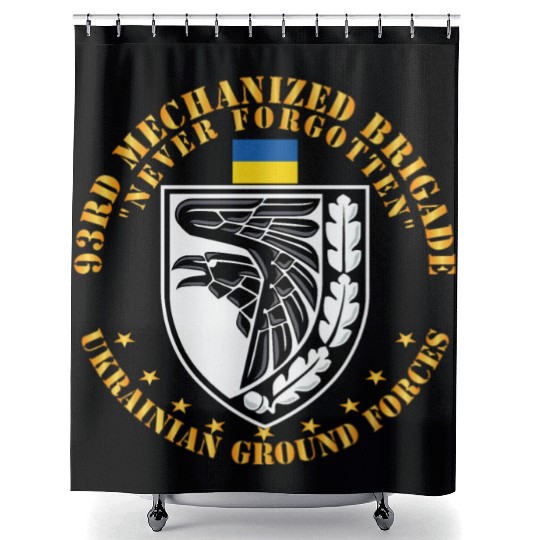 Ukraine 93rd Mechanized Brigade Never Forgotten Shower Curtains