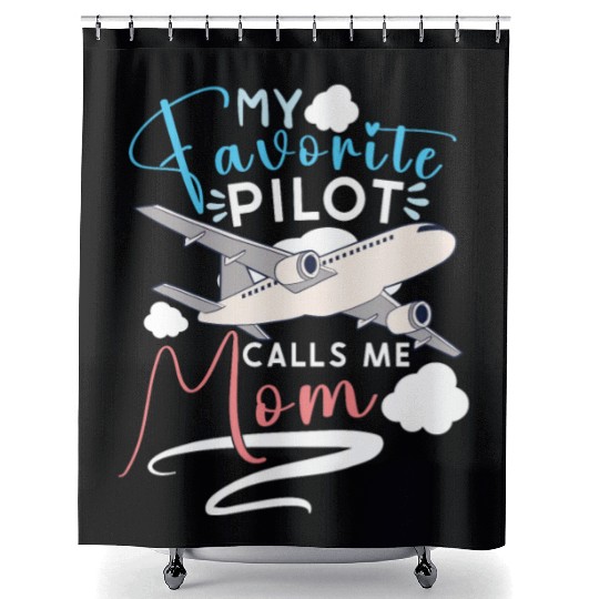 Pilot Aviation Airplane Airline Captain Aviator Shower Curtains