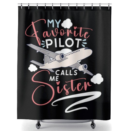 Pilot Aviation Airplane Airline Captain Aviator Shower Curtains