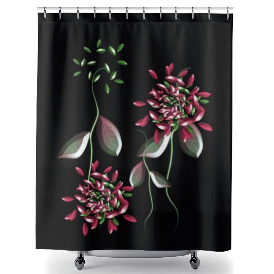 abstract plants nature flowers Shower Curtains