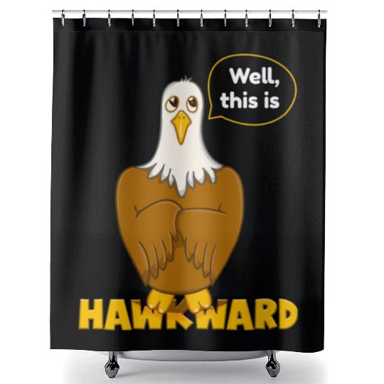 Hawk Word Pun for Animal Lovers Shower Curtains