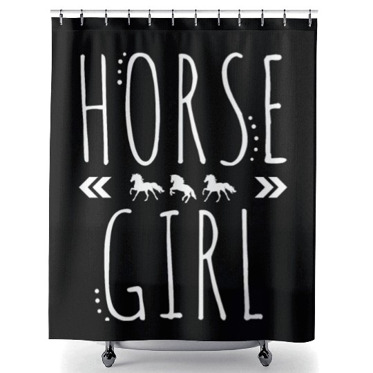 Horse Girl Horses Racing Riding Gifts Shower Curtains