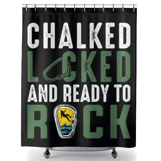Climbing Mountaineering Climber Mountains Hiking Shower Curtains