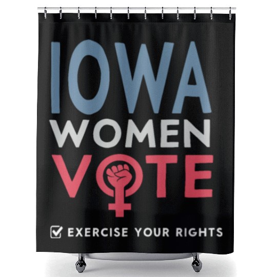 Iowa Women Vote Voter 2022 Election Feminist Shower Curtains