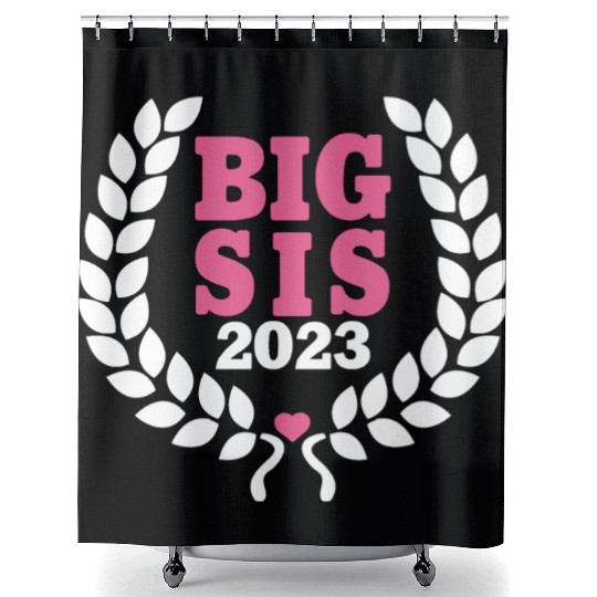Big Sis 2023 - Big Sister Baby Birth Girl Gift Shower Curtains