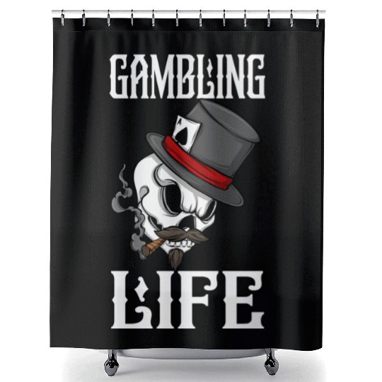 Poker Player Casino Gambling Life Shower Curtains