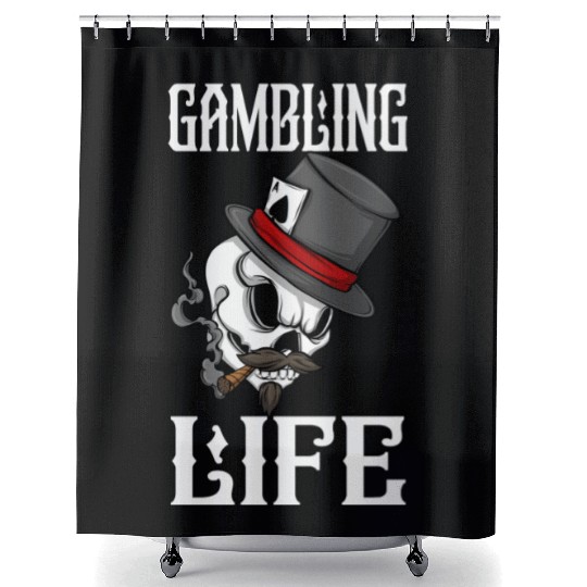 Poker Player Casino Gambling Life Shower Curtains